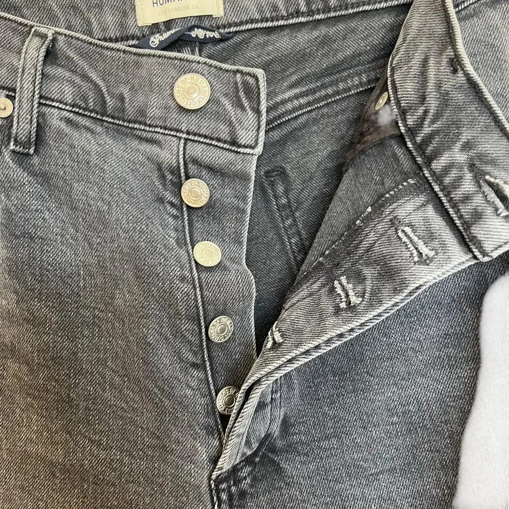 Citizens of Humanity Charlotte High Rise Straight Whisper Wash Charcoal Gray 27